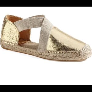 Tory Burch Gold Catalina Espadrilles